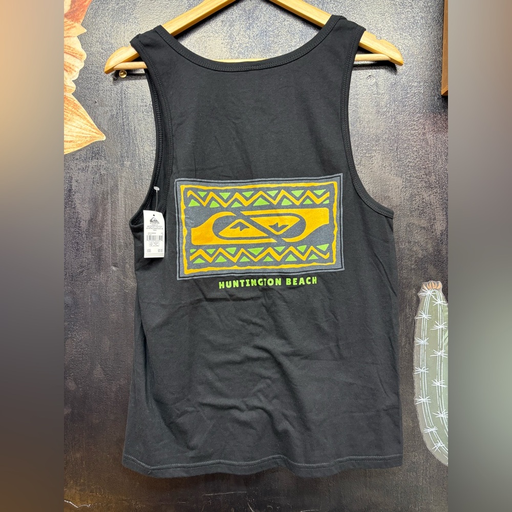 🧿PRICE FIRM🧿 QUICKSILVER- Black Graphic Tank Top